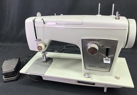 Sears Kenmore Sewing Machine Model 158.17501 w/ Foot Pedal, Vintage Working