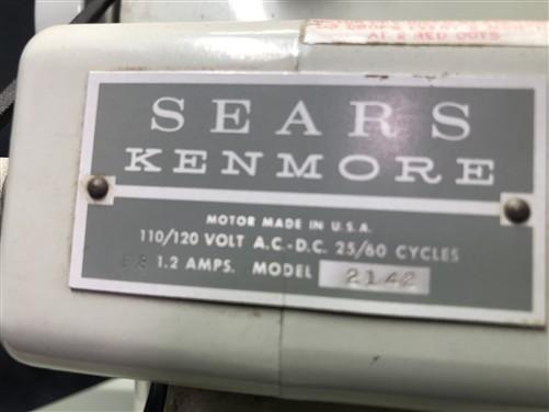 Sears Kenmore Sewing Machine Model 158.17501 w/ Foot Pedal, Vintage Working