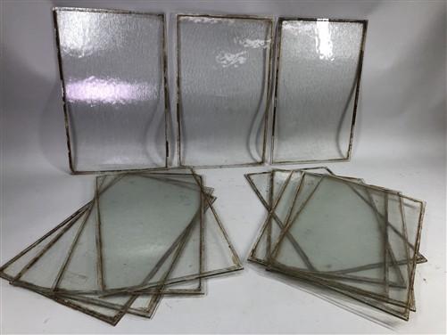 12 Panes Vintage Clear Rain Glass, Textured Obscure Decorative Privacy Glass Q,