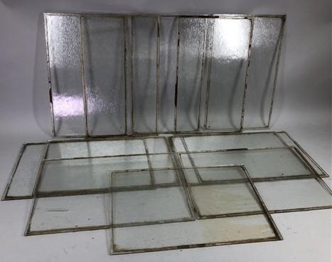 12 Panes Vintage Clear Rain Glass, Textured Obscure Decorative Privacy Glass T,
