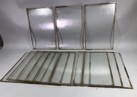 12 Panes Vintage Clear Rain Glass, Textured Obscure Decorative Privacy Glass R,