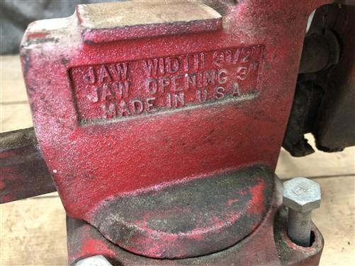 Wilton 3 1/2" Jaw Vise, Vintage Work Bench Table Swivel Anvil Blacksmith Tool A
