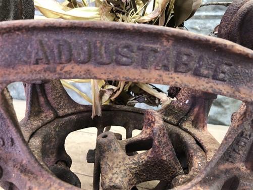 Adjustable Junior Louden Hay Trolley, Cast Iron Antique Pulley Barn Carrier D