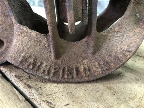 Adjustable Junior Louden Hay Trolley, Cast Iron Antique Pulley Barn Carrier D