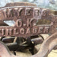 Myers OK Unloader Hay Trolley, Cast Iron Barn Carrier Rustic Vintage Farm Tool H