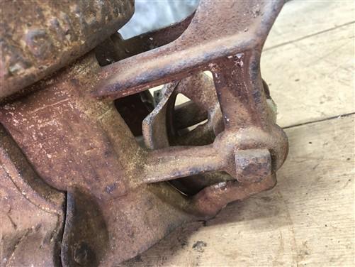Myers OK Unloader Hay Trolley, Cast Iron Barn Carrier Rustic Vintage Farm Tool H