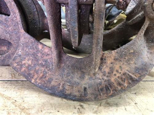 Adjustable Junior Louden Hay Trolley, Cast Iron Antique Pulley Barn Carrier C