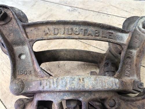 Adjustable Junior Louden Hay Trolley, Cast Iron Antique Pulley Barn Carrier C
