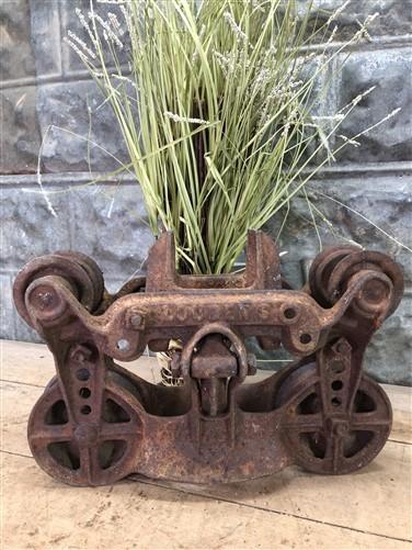 Louden Hay Trolley, Cast Iron Antique Pulley Barn Carrier Rustic Tool E