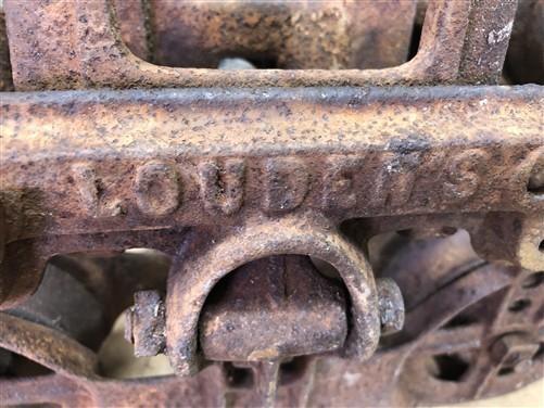 Louden Hay Trolley, Cast Iron Antique Pulley Barn Carrier Rustic Tool E