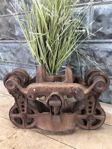 Louden Hay Trolley, Cast Iron Antique Pulley Barn Carrier Rustic Tool E