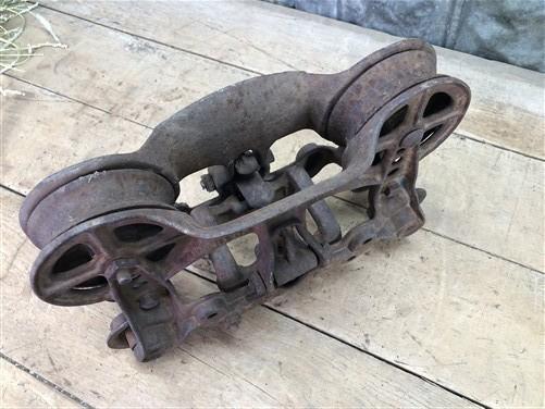 Louden Hay Trolley, Cast Iron Antique Pulley Barn Carrier Rustic Tool E