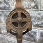 Cast Iron Antique Vintage Pulley, Hay Trolley Carrier Rustic Farm Country A28