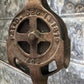 Cast Iron Antique Vintage Pulley, Hay Trolley Carrier Rustic Farm Country A28