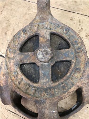 Cast Iron Antique Vintage Pulley, Hay Trolley Carrier Rustic Farm Country A28
