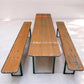 Vintage German Oktoberfest Beer Garden Table & Bench, Wood Outdoor Set B51