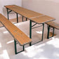 Vintage German Oktoberfest Beer Garden Table & Bench, Wood Outdoor Set B51