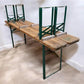 Vintage German Oktoberfest Beer Garden Table & Bench, Wood Outdoor Set B51