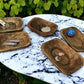 5 Small Wooden Dough Bowls, Carved Wood Trencher, Rustic Home Decor, Farmhouse