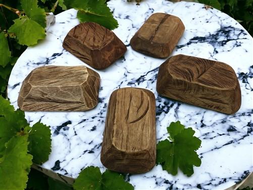 5 Small Wooden Dough Bowls, Carved Wood Trencher, Rustic Home Decor, Farmhouse