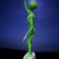 Alien Statue, Green Space Men, UFO Extraterrestrial Alien Art, Cast Aluminum, K