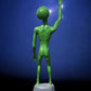 Alien Statue, Green Space Men, UFO Extraterrestrial Alien Art, Cast Aluminum, K