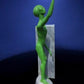 Alien Statue, Green Space Men, UFO Extraterrestrial Alien Art, Cast Aluminum, K