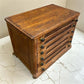 6 Drawer Architect's Flat File Cabinet, Vintage Oak Blueprint Storage File Chest