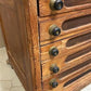 6 Drawer Architect's Flat File Cabinet, Vintage Oak Blueprint Storage File Chest