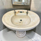 Pedestal Sink, Vintage Cream Porcelain Bathroom Fixture, Architectural Salvage