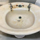 Pedestal Sink, Vintage Cream Porcelain Bathroom Fixture, Architectural Salvage