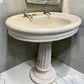 Pedestal Sink, Vintage Cream Porcelain Bathroom Fixture, Architectural Salvage