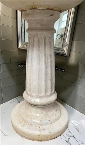 Pedestal Sink, Vintage Cream Porcelain Bathroom Fixture, Architectural Salvage