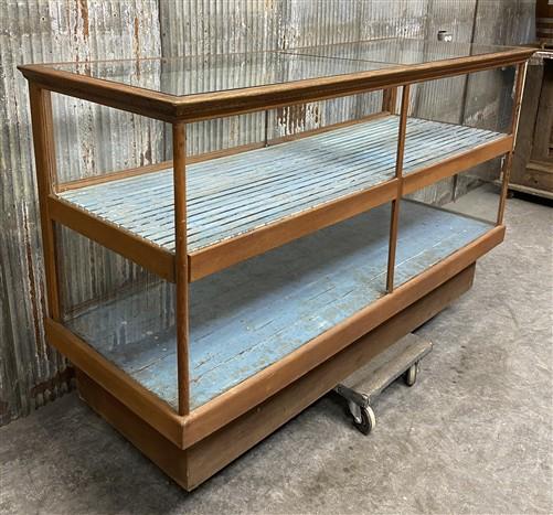 Oak Display Case, Vintage Oak Store Counter Cigar Tobacco Humidor Glass Showcase