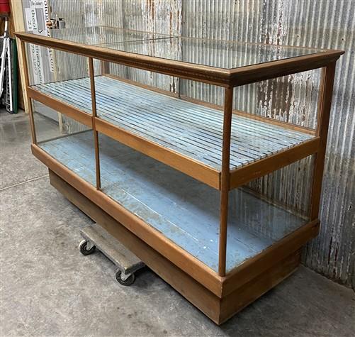 Oak Display Case, Vintage Oak Store Counter Cigar Tobacco Humidor Glass Showcase