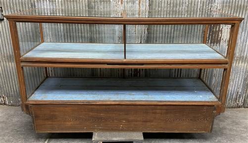 Oak Display Case, Vintage Oak Store Counter Cigar Tobacco Humidor Glass Showcase