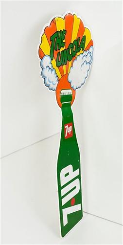 The Uncola Sign, Vintage 1976 7Up One Sided Advertising Sign, Soda Soft Drink A
