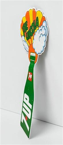 The Uncola Sign, Vintage 1976 7Up One Sided Advertising Sign, Soda Soft Drink A