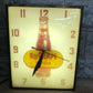NuGrape Soda Lighted Bubble Glass Clock, Vintage Swihart Soda Advertising Sign