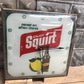 Enjoy Squirt Soda Lighted Bubble Glass Clock, Vintage Soda Pop Advertising Sign