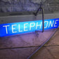 Lighted Telephone Sign, Vintage Western Electric Telephone Phone Booth Sign