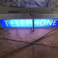 Lighted Telephone Sign, Vintage Western Electric Telephone Phone Booth Sign