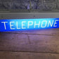 Lighted Telephone Sign, Vintage Western Electric Telephone Phone Booth Sign