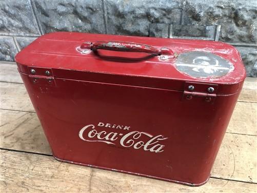 Drink Coca Cola Bottle Cooler, Vintage Metal Picnic Ice Chest, Bottle Opener