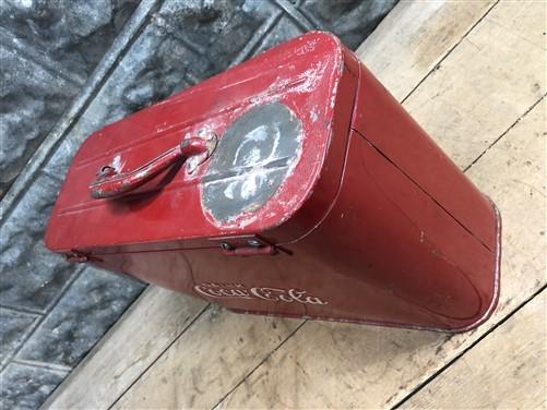 Drink Coca Cola Bottle Cooler, Vintage Metal Picnic Ice Chest, Bottle Opener