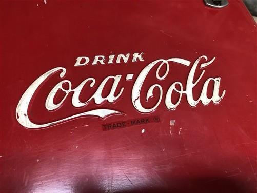 Drink Coca Cola Bottle Cooler, Vintage Metal Picnic Ice Chest, Bottle Opener