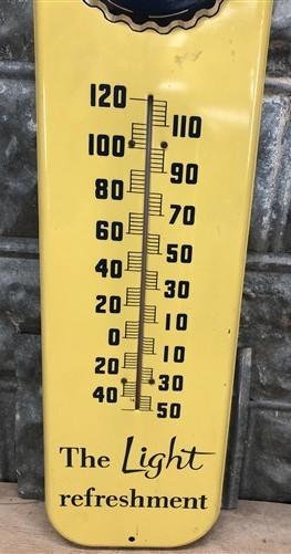 1955 Pepsi Cola Thermometer, Vintage Metal Soda Pop Advertising Sign