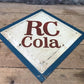 RC Cola Royal Crown Cola Diamond Sign, Vintage Metal Soda Pop Advertising Sign