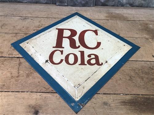 RC Cola Royal Crown Cola Diamond Sign, Vintage Metal Soda Pop Advertising Sign