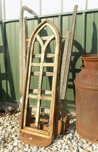 Dark American Gothic Style Wood Window Frame, Arched Farmhouse Window Frame